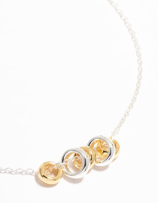 Gold & Silver Plated Rondell Pendant Necklace