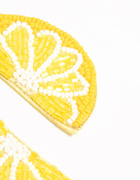 Yellow Beaded Lemon Drop Earrings - link has visual effect only