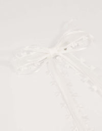 Black & White Heart Ribbon Bows 2-Pack - link has visual effect only