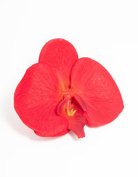 Pink Fabric Orchid Flower Clip - link has visual effect only