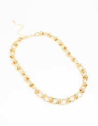 Gold Plated Knotted Chain Necklace - link has visual effect only