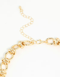 Gold Plated Knotted Chain Necklace - link has visual effect only