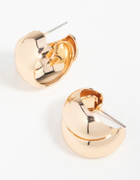 Gold Overlapped Large Hoop Earrings - link has visual effect only