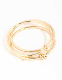 Gold Interlinked Layered Bangle - link has visual effect only