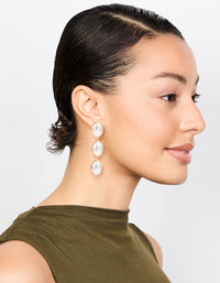 Gold Pearl Drop Earrings - link has visual effect only