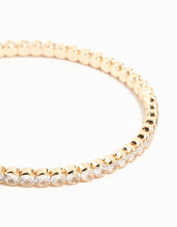 Gold Cubic Zirconia Tennis Bracelet - link has visual effect only
