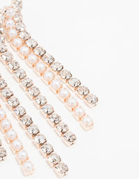 Rose Gold Waterfall Layered Drop Earrings - link has visual effect only