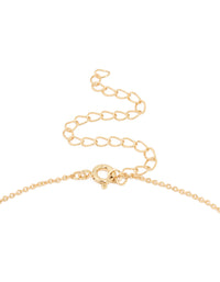 Gold Plated Brass Cubic Zirconia Hollow Flower Necklace - link has visual effect only