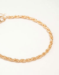 Gold Black Flower & Chain Bracelets 3-Pack - link has visual effect only