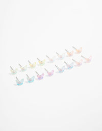 Acrylic Basic Butterfly Stud Earrings 8-Pack - link has visual effect only
