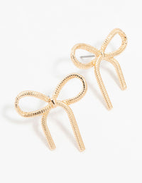 Gold Snake Bow Stud Earrings - link has visual effect only