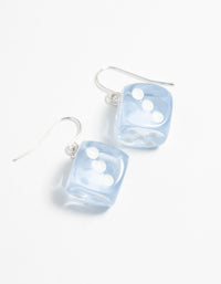 Blue Dice Drop Earrings - link has visual effect only