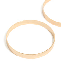 Gold Flat Bangles 2-Pack - link has visual effect only