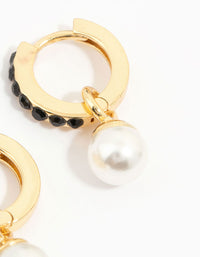 Gold Plated Pearl & Butterfly Earrings 3-Pack - link has visual effect only