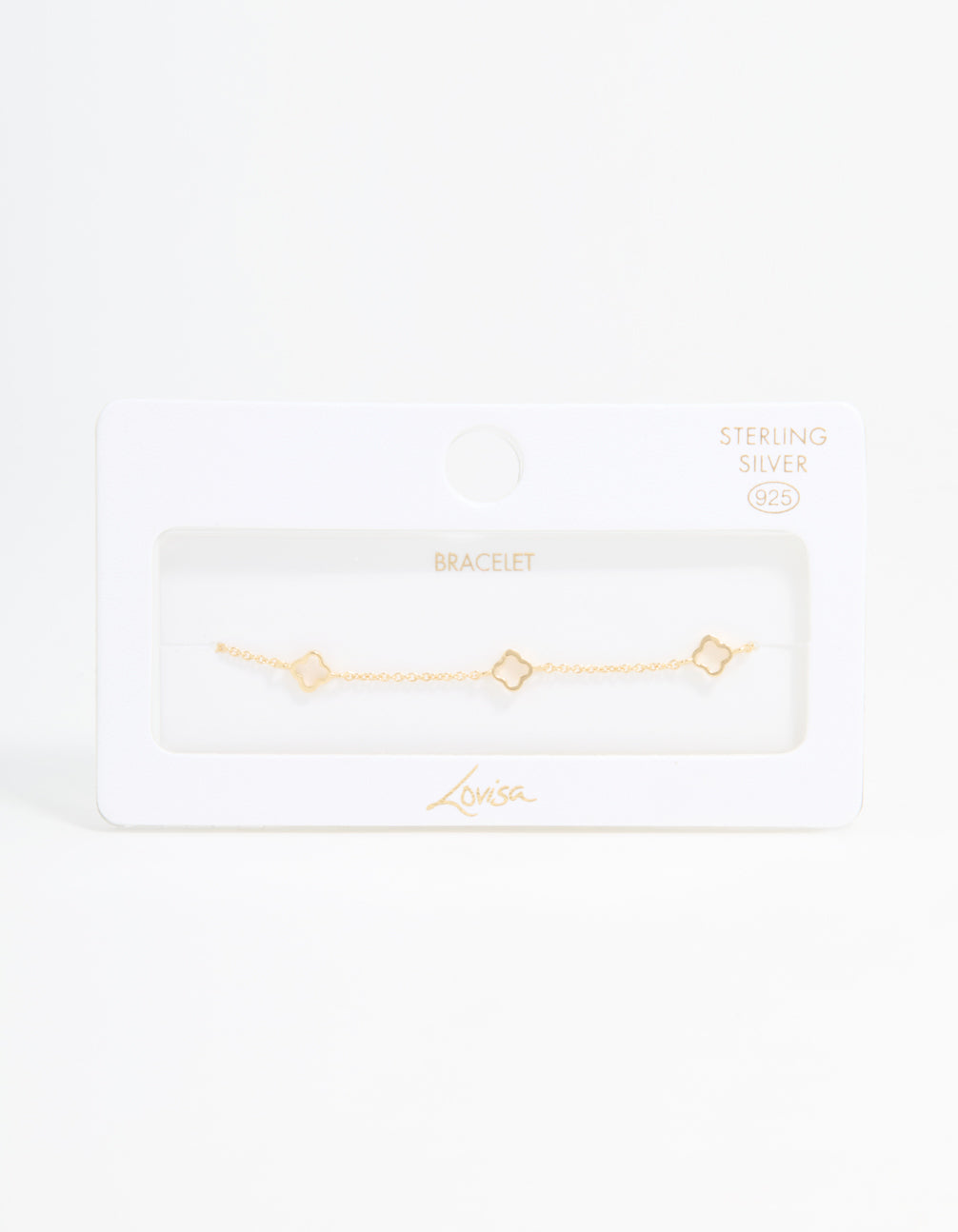Gold Plated Sterling Silver Flower Statement Bracelet