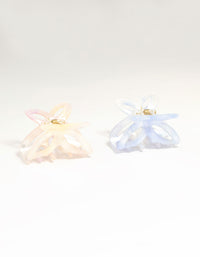 Blue & Pink Acrylic Butterfly Claw Clips 2-Pack - link has visual effect only