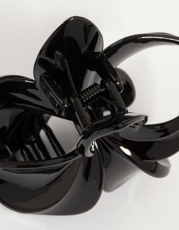 Black Ombre Frangipani Claw Clip