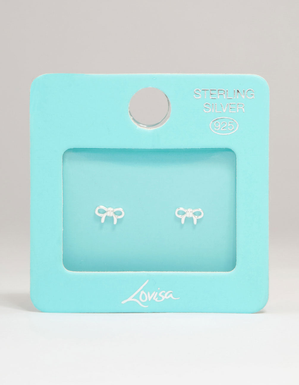 Sterling Silver Mini Clean Bow Stud Earrings