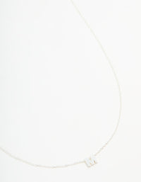 Sterling Silver Initial M Necklace - link has visual effect only