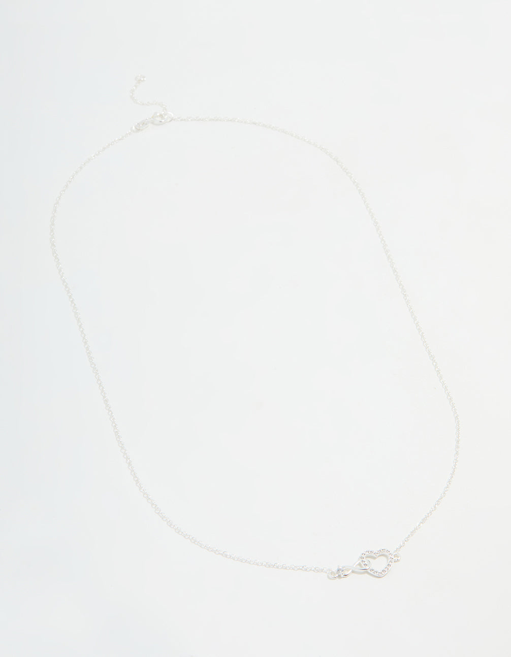 Sterling Silver Infinity & Heart Link Necklace