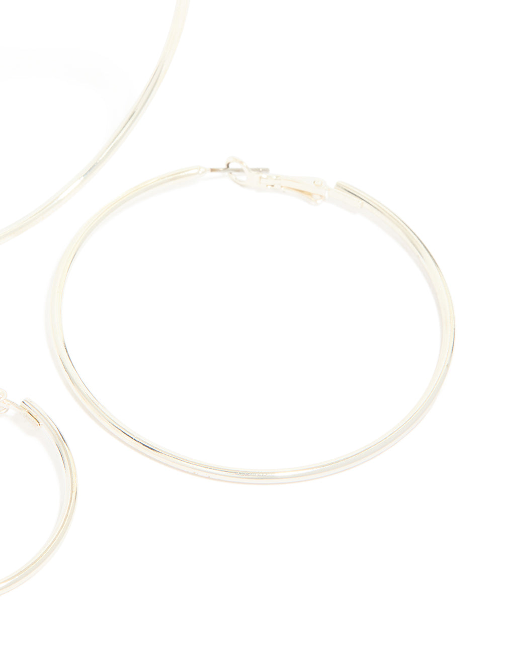 Silver Mixed Size Hoop Earrings 2-Pack
