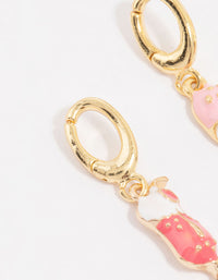 Gold Plated Ice Cream & Milkshake Charms 3-Pack - link has visual effect only