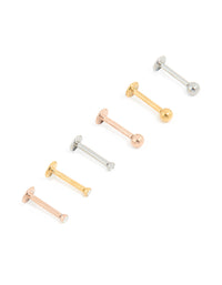 Mixed Mini Diamante Surgical Steel Flat Back Studs 6-Pack - link has visual effect only