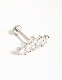 Surgical Steel Diamante Fan Flat Back Stud - link has visual effect only