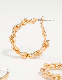 Gold Twisted Hoops 6-Pack - link has visual effect only