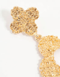 Gold Hollow Flower Drop Earrings - link has visual effect only