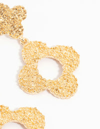 Gold Hollow Flower Drop Earrings - link has visual effect only