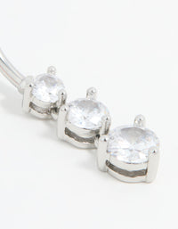 Surgical Steel Cubic Zirconia Drop Belly Bar - link has visual effect only