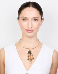 Gold Molten Pendant Choker - link has visual effect only