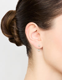 Gold Plated Cubic Zirconia Jacket Earrings - link has visual effect only