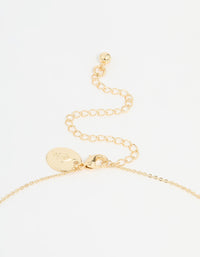 Gold Plated Cubic Zirconia & Pearl Flower Necklace - link has visual effect only