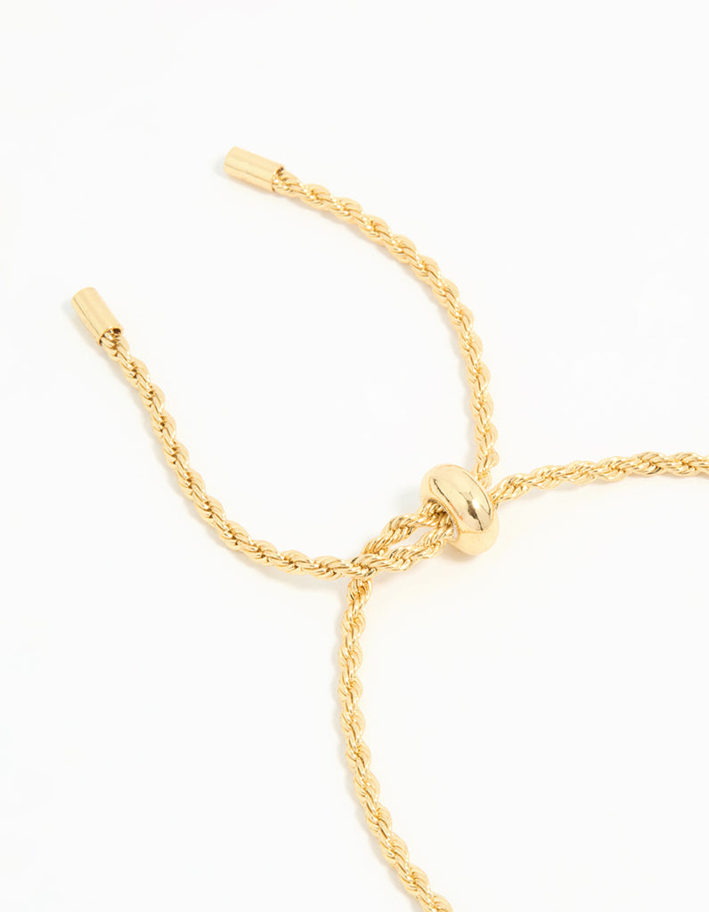 Gold Plated Simple Rope Toggle Bracelet - Lovisa