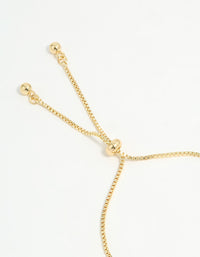 Gold Plated Single Triangle Bow Weave Toggle Bracelet - link has visual effect only