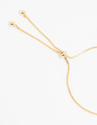 Gold Plated Cubic Zirconia Bow & Pearl Toggle Bracelet - link has visual effect only