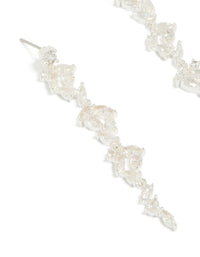 Silver Plated Cubic Zirconia Marquise Drop Earrings - link has visual effect only
