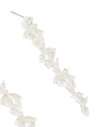 Silver Plated Cubic Zirconia Marquise Drop Earrings - link has visual effect only