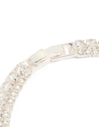 Silver Plated Cubic Zirconia Tennis Bracelet - link has visual effect only