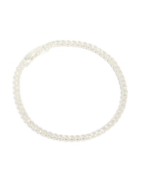 Silver Plated Cubic Zirconia Baguette Tennis Bracelet - link has visual effect only