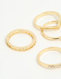 Gold Plated Twist & Dip Rings 6-Pack - link has visual effect only