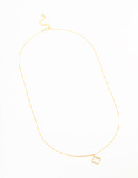 Gold Plated Sterling Silver Cubic Zirconia Flower Pendant Necklace - link has visual effect only