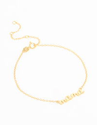 Gold Plated Sterling Silver Mama Toggle Bracelet - link has visual effect only