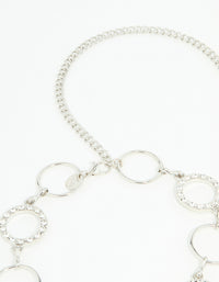 Silver Diamante & Plain Circle Belt - link has visual effect only