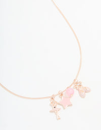 Kids Rose Gold Ballet Charm Pendant Necklace - link has visual effect only