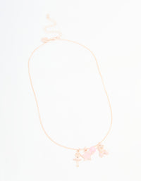 Kids Rose Gold Ballet Charm Pendant Necklace - link has visual effect only