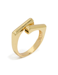 Gold Plated Block Ring - link has visual effect only