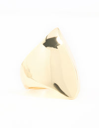 Gold Plated Pointed Oval Ring - link has visual effect only